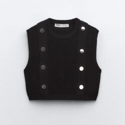 Zip Back Tube Denim Top - Image 6